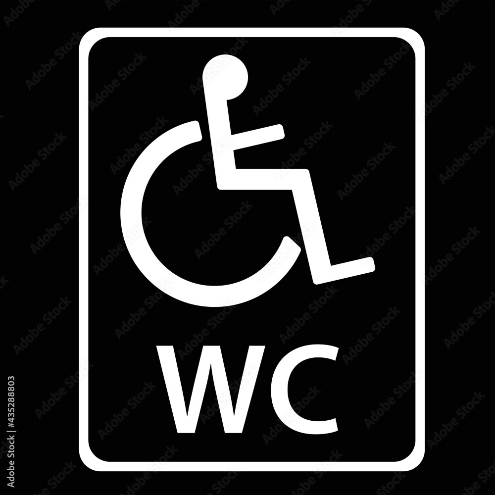 Disabled wheelchair toilet icon.
WC icon.Vector design EPS 10. Disabled wheelchair toilet icon.
WC icon.Vector design EPS 10.
