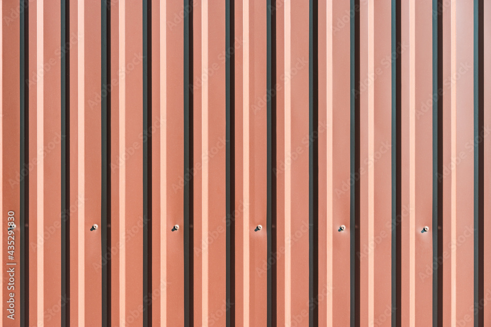 Brown metallic vertical material stylized wall. Brown metallic vertical material stylized wall.