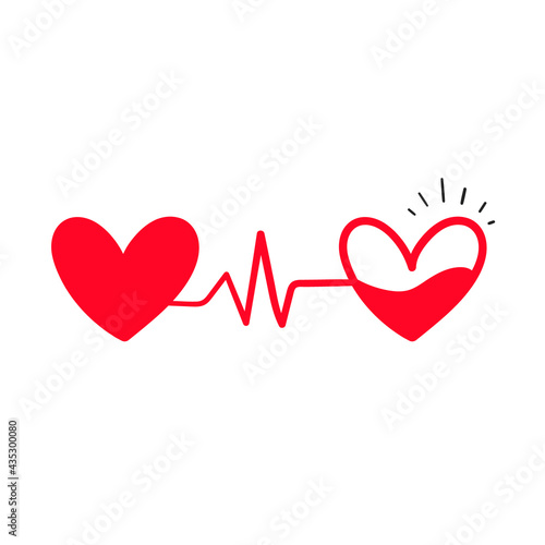Handmade drawing of heart for blood donation. Donate blood, donate life. Awareness campaign.