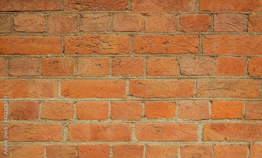 Fototapeta premium Simple hand made brick wall. Detailed photo of brickwork.