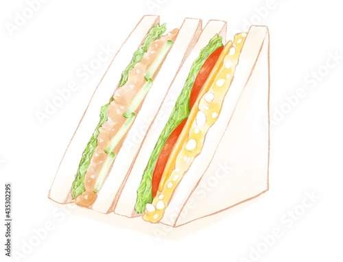 ツナサンドとたまごサンド