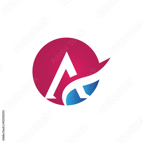 letter A symbol vector logo