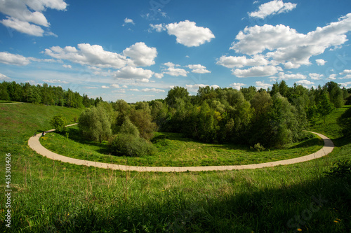 Mitino landscape park  - idyllic May in Moscow photo