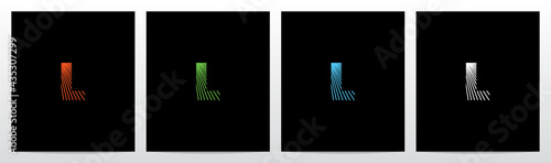 Shining Rays On Letter Logo Design L