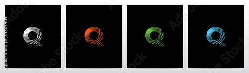 Shining Rays On Letter Logo Design Q