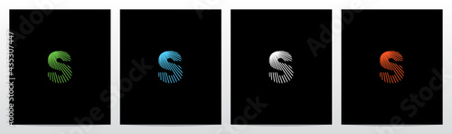 Shining Rays On Letter Logo Design S