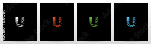 Shining Rays On Letter Logo Design U