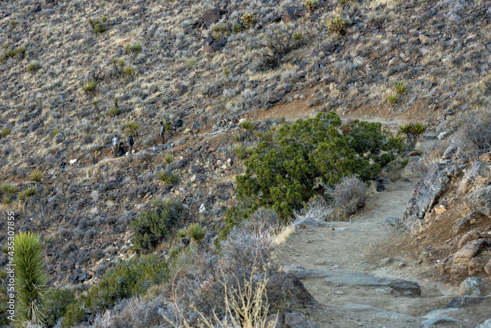 National Park Crew Works On Rocky Trail Maintenance National Park Crew Works On Rocky Trail Maintenance