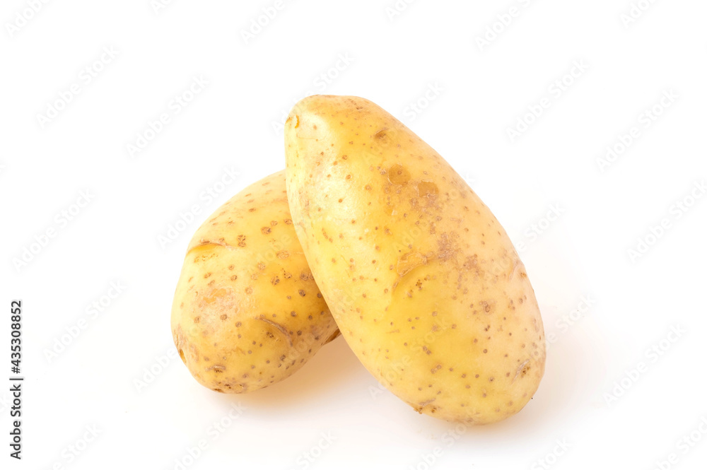 potato isolated on white background, macro potato isolated on white background, macro