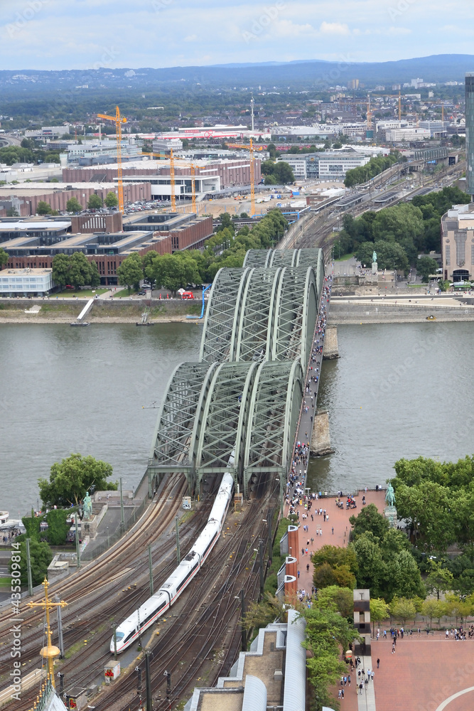Naklejka premium City view of Cologne from Dom, Germany 