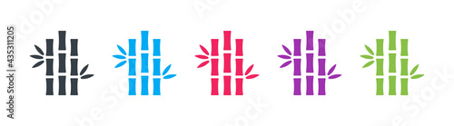 Bamboo tree vector icon illustration