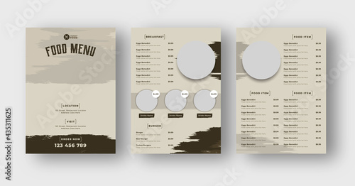 Food menu flyer template