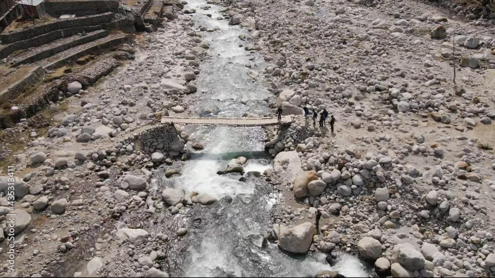 Streams of river Beas in Manali during summer, Kullu, Himachal Pradesh, India Streams of river Beas in Manali during summer, Kullu, Himachal Pradesh, India
