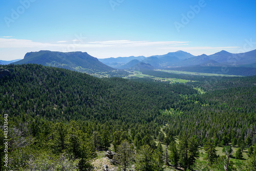 Lower elevation forest at Rocky Mountain National Park, Colorado, USA. 