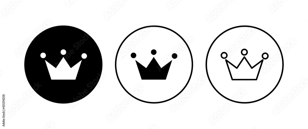 Crown icon set. crown vector icon Crown icon set. crown vector icon