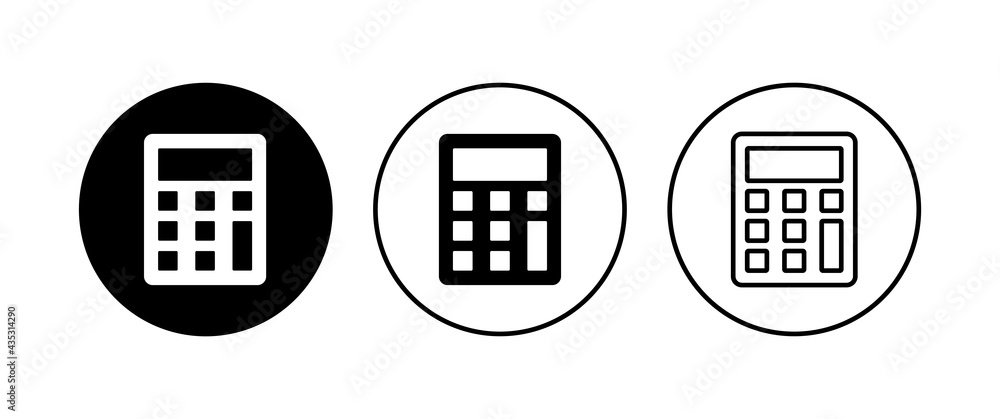 Calculator icon set. Accounting calculator icon. calculator vector Calculator icon set. Accounting calculator icon. calculator vector