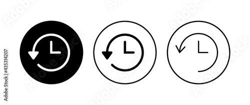 History icon set. recent event history