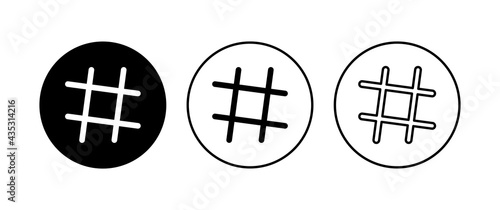 Hashtag icon set. hashtag symbol