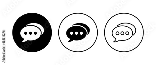 Chat icon set. speech bubble icon. comment icon vector. message. contact us