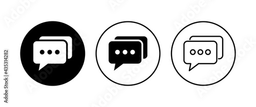 Chat icon set. speech bubble icon. comment icon vector. message. contact us