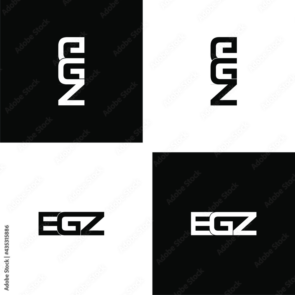 egz letter original monogram logo design egz letter original monogram logo design