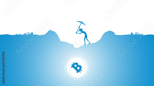 A man betting his life and mining Bitcoin.