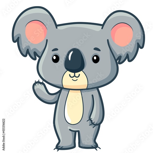 Cute koala cartoon. Koala clipart vector illustration