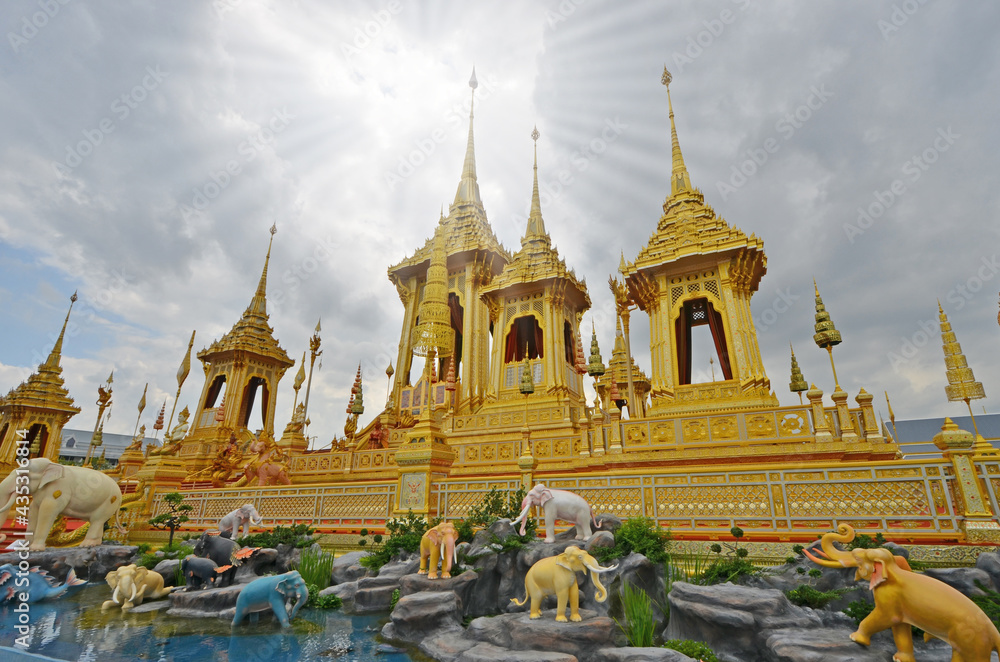 Special one of golden royal crematorium in the world