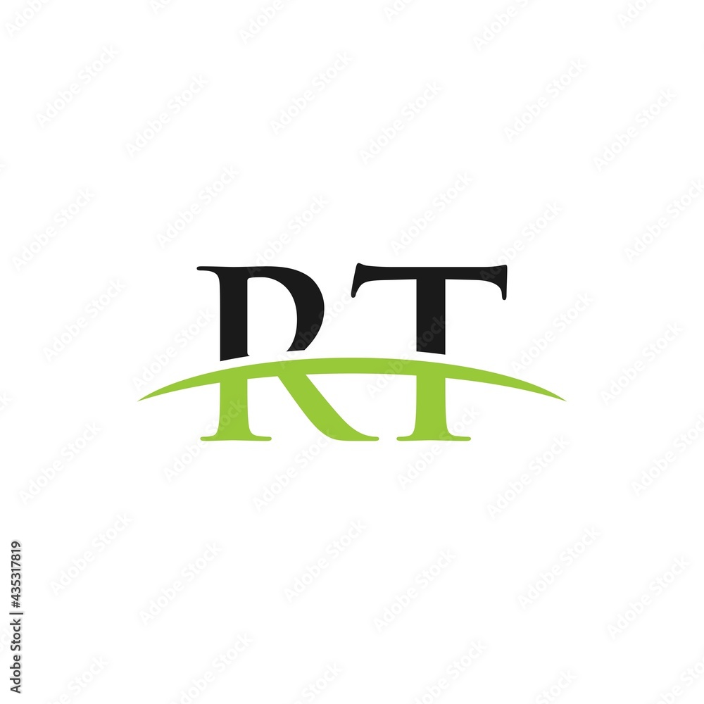 RT initial swoosh horizon, letter logo designs vector RT initial swoosh horizon, letter logo designs vector