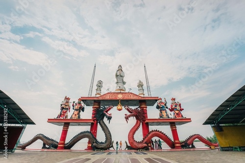 Pagoda Sanggar Agung with Kwan In statue  photo