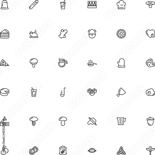 icon vector icon set such as: wood, measurement, botanical, half, peppermint, omelette, cookware, hole, illness, ripe, vintage, centimeter, stem, domestic, cookie, single, microbes, shrimp, part