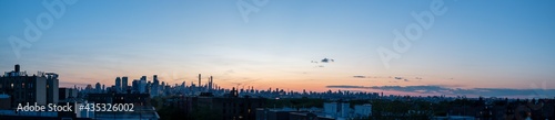 New York City Skyline Silhouette At Dusk © Matt