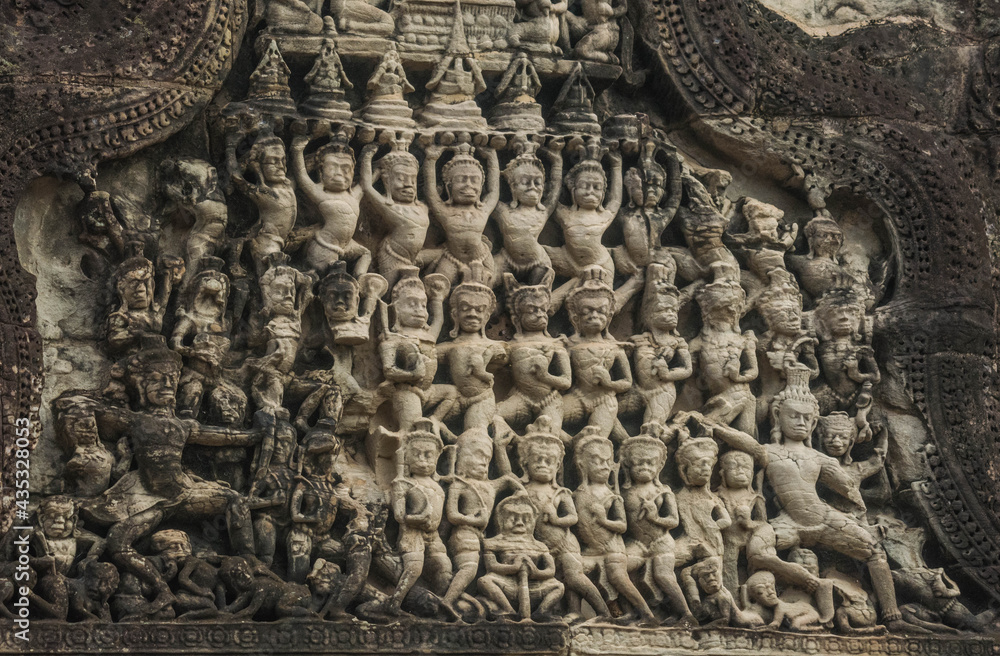 The story of the Ramayana at Angkor Wat, Siem Reap, Cambodia