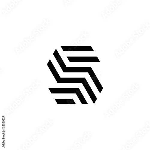 s initial logo design vector template
