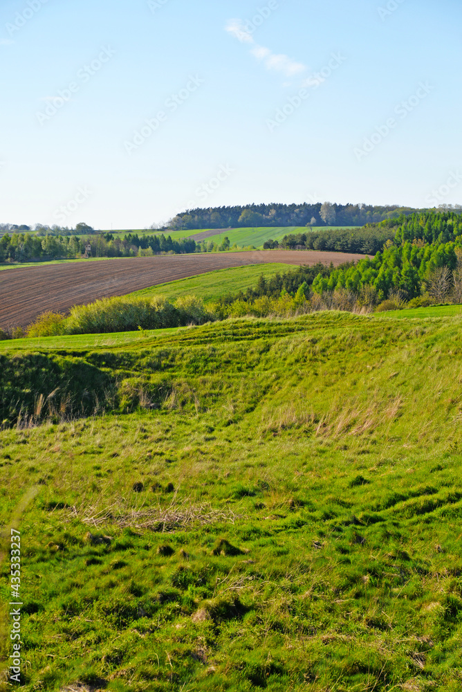 Rural landscape of fields and meadows Rural landscape of fields and meadows