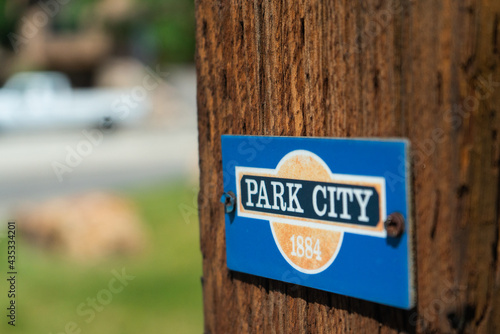 Park City sign for city of Park City Utah