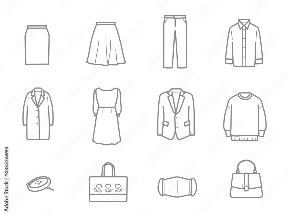 洋服リフォーム店 サービス内容のアイコンセット 洋服リフォーム店 サービス内容のアイコンセット