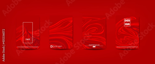 red liquid background template with copy space for text