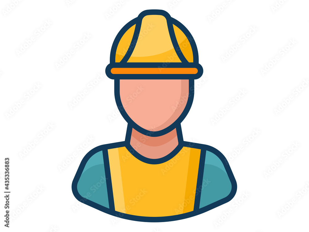 worker handyman single isolated icon with filled line style worker handyman single isolated icon with filled line style