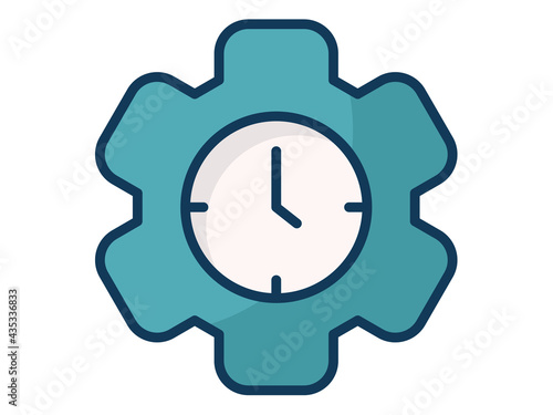 productivity efficiency working time single isolated icon with filled line style