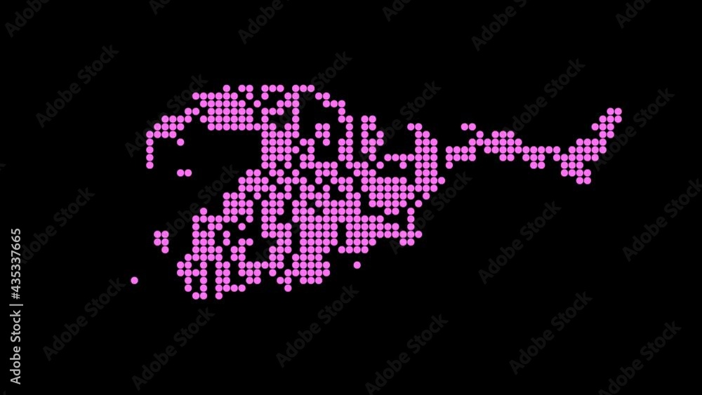 Akron. Animated motion text. Transparent Alpha channel. 4K video. Isolated Letters from Purple pixels. US city Akron for title, social media, tourism, travel blog, advertising, geography, 4K TV shows. Akron. Animated motion text. Transparent Alpha channel. 4K video. Isolated Letters from Purple pixels. US city Akron for title, social media, tourism, travel blog, advertising, geography, 4K TV shows.