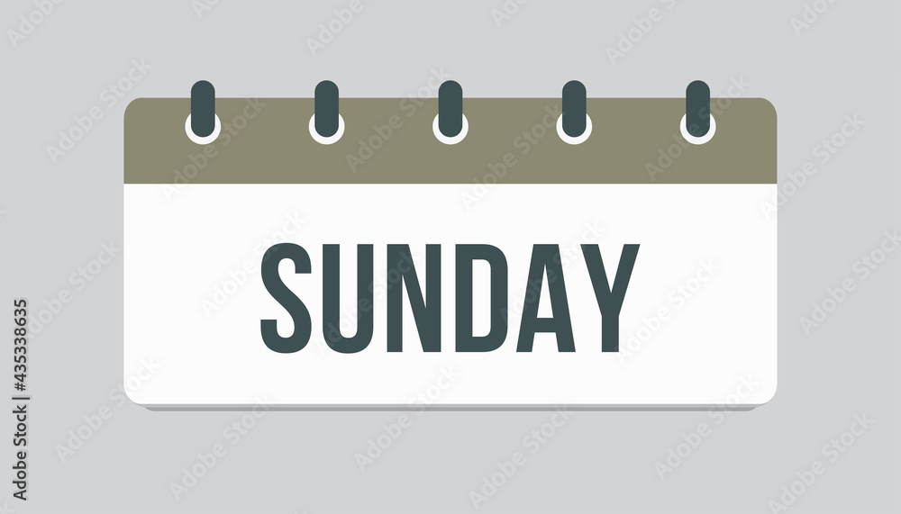 Template icon page calendar, day of week Sunday Template icon page calendar, day of week Sunday