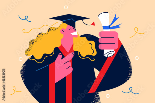 Study, education, graduate degree concept