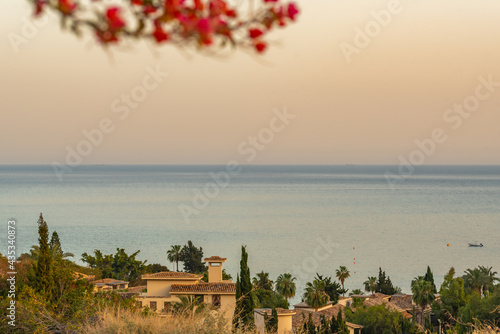 Sea view from the village of Pissouri, Cyprus photo