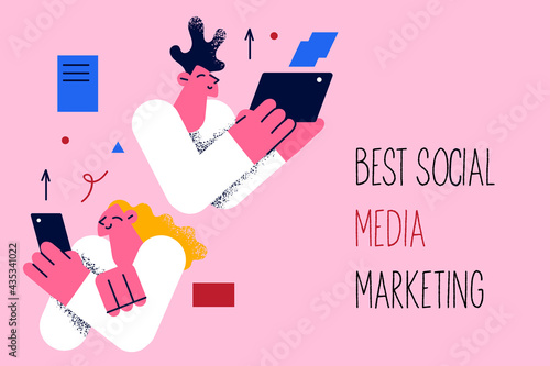 Best social media marketing business concept