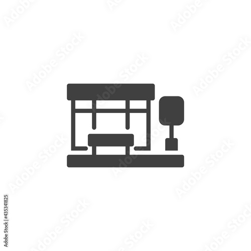 Bus stop vector icon