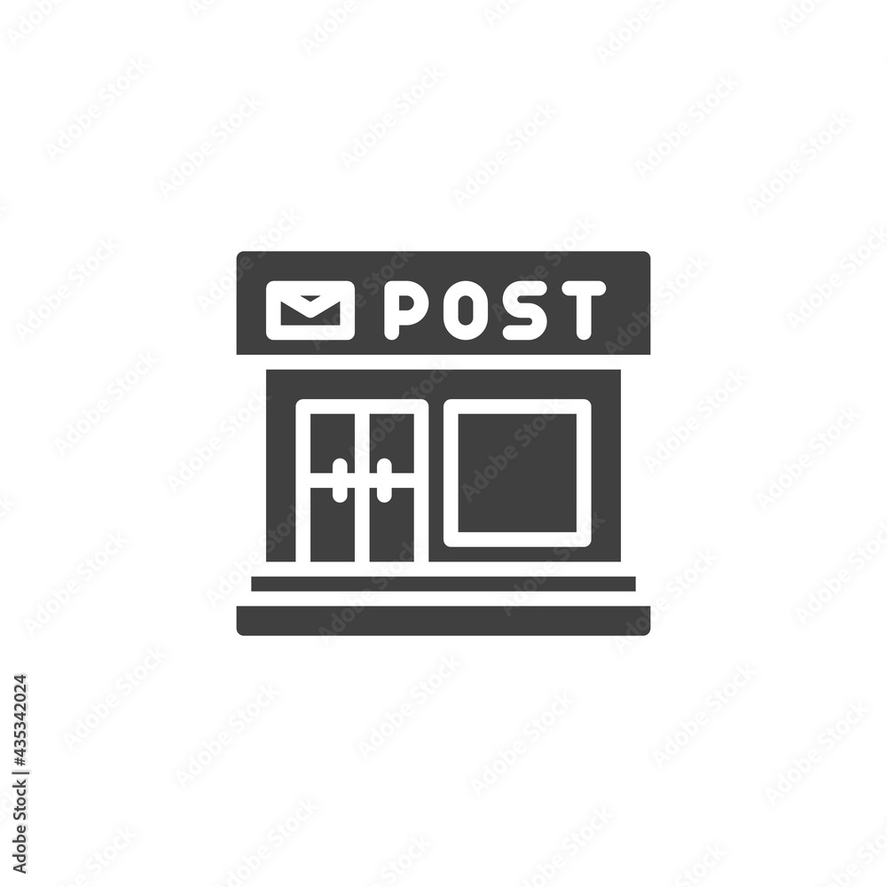 Post office building vector icon Post office building vector icon