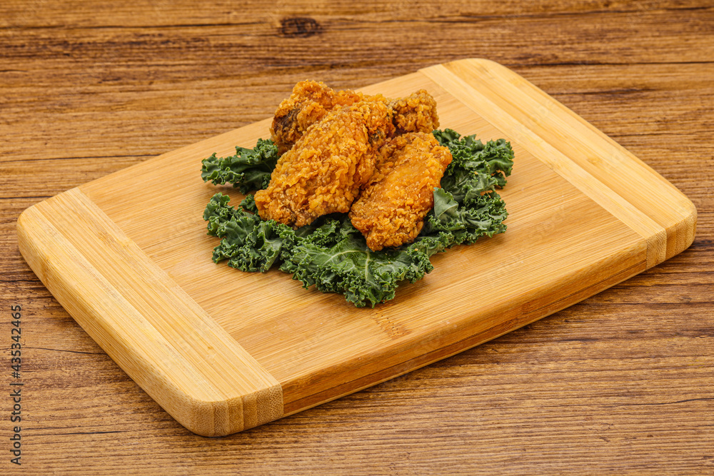 Hot fried crispy chicken wings Hot fried crispy chicken wings