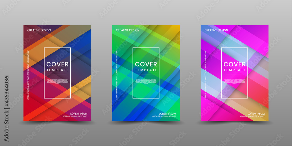 Minimal covers design. Modern background with abstract texture for use element poster, placard, catalog, banner, flyer, etc. Multicolor shapes with overlap layer style. Future geometric patterns.