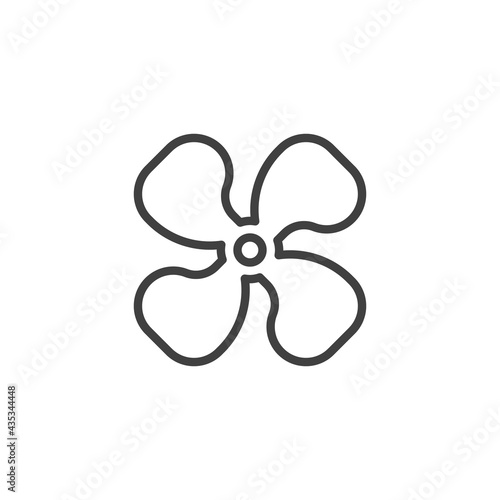 Car ventilation fan line icon